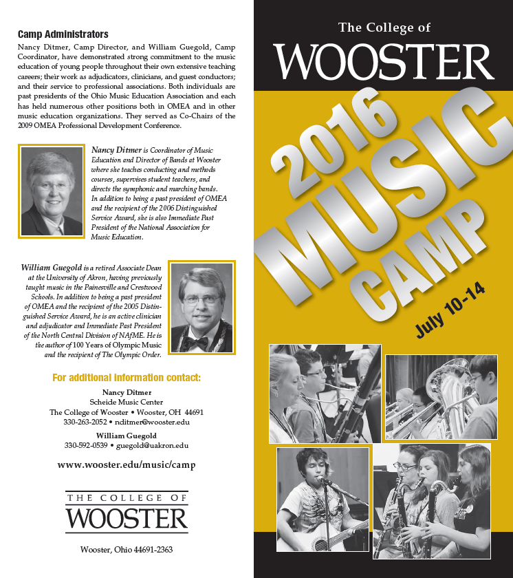 College of Wooster Music Camp